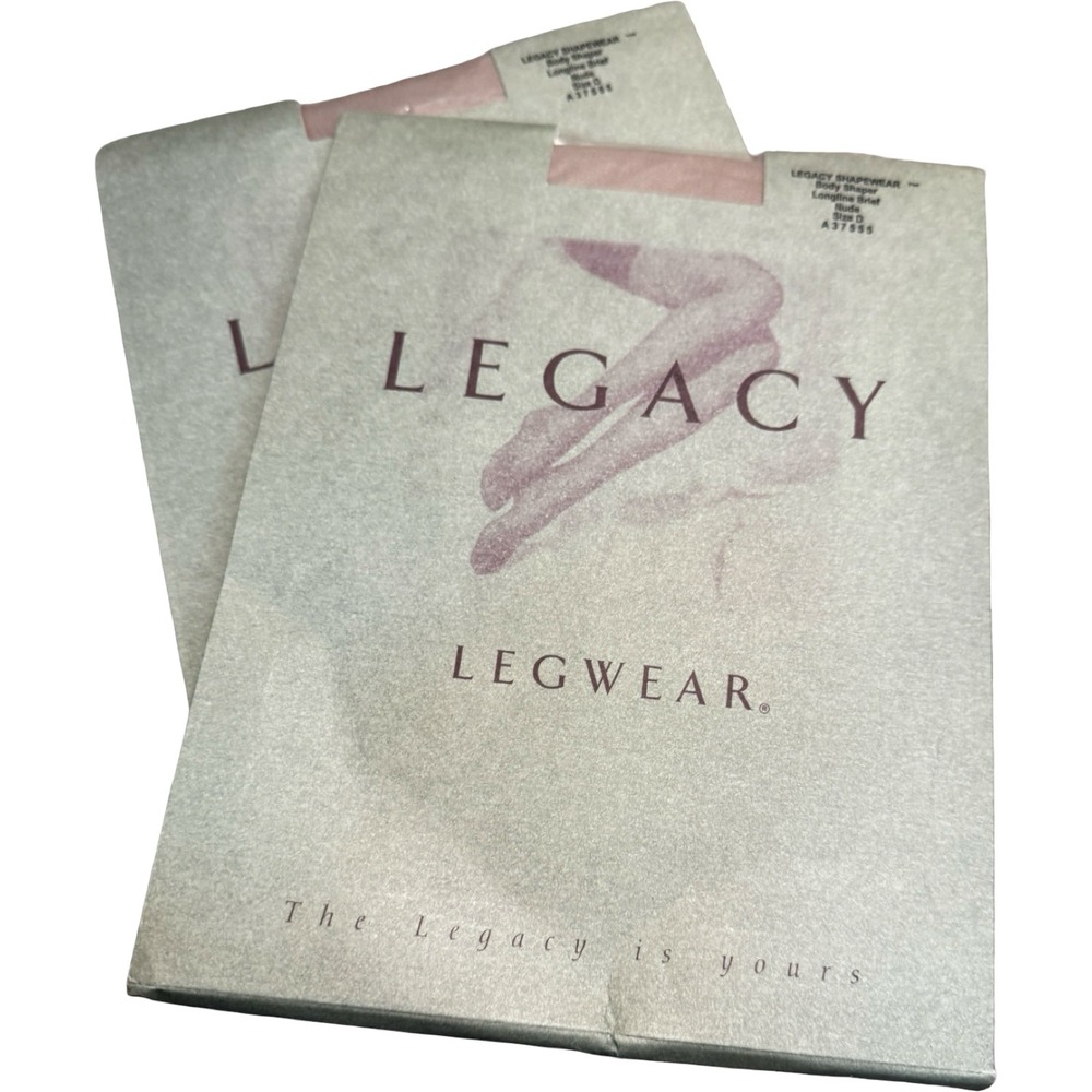 Legacy Body Shaper Longline Brief Tights Women Size D Nude NEW Vintage 90s 2pk